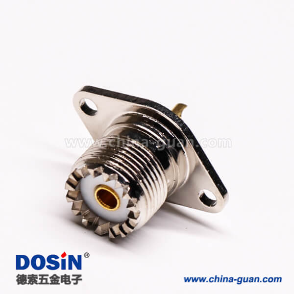 菱型連接器uhf母頭焊接直式法蘭安裝UHF-KF