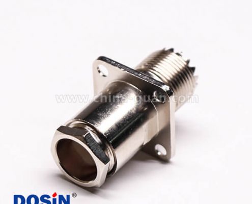 uhf法蘭連接器母頭直式螺母鎖緊UHF-SL16-KF9