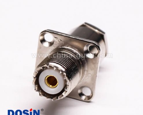 uhf法蘭連接器母頭直式螺母鎖緊UHF-SL16-KF9