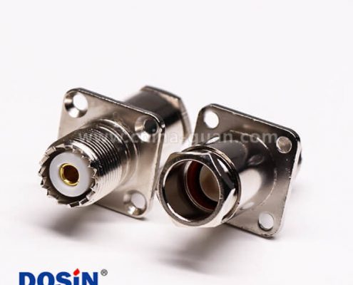 uhf法蘭連接器母頭直式螺母鎖緊UHF-SL16-KF9