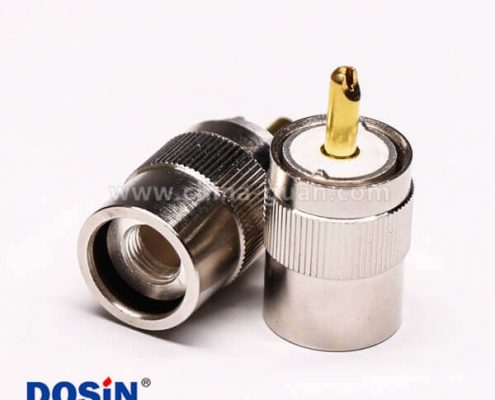 uhf公頭連接器焊接直式接線UHF-SL16-T13
