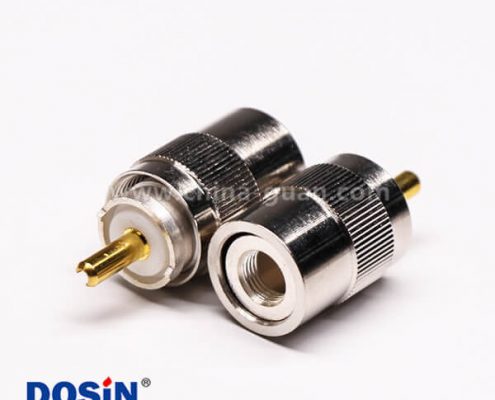 uhf公頭連接器焊接直式接線UHF-SL16-T13