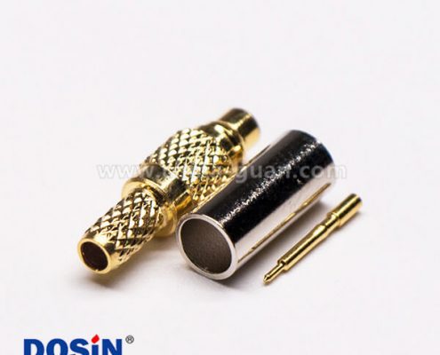 3-1 MMCX公接頭直式鍍金接線壓接同軸線纜
