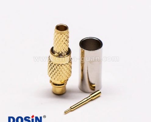 3-2 MMCX公接頭直式鍍金接線壓接同軸線纜