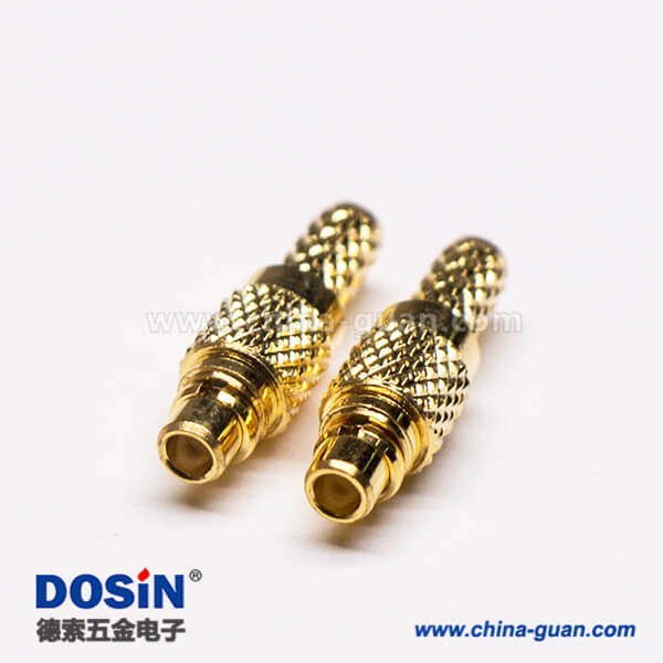 3-4 MMCX公接頭直式鍍金接線壓接同軸線纜