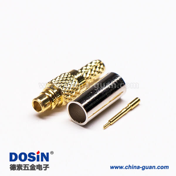 3 MMCX公接頭直式鍍金接線壓接同軸線纜