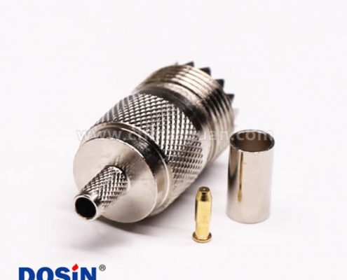 uhf同軸連接器直式母頭壓接式線端