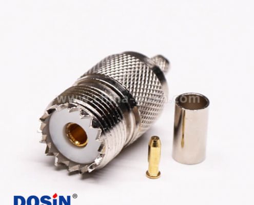 uhf同軸連接器直式母頭壓接式線端