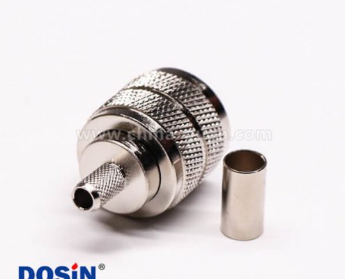 uhf射頻同軸連接器壓接直式母頭接RG58線