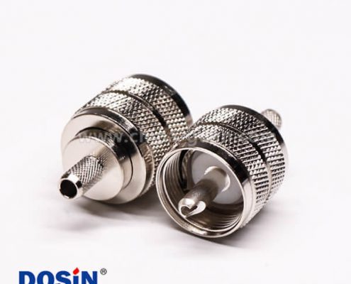 uhf射頻同軸連接器壓接直式母頭接RG58線