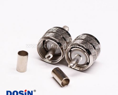 uhf射頻同軸連接器壓接直式母頭接RG58線