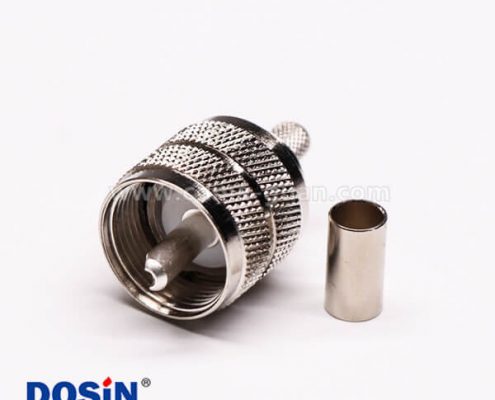 uhf射頻同軸連接器壓接直式母頭接RG58線