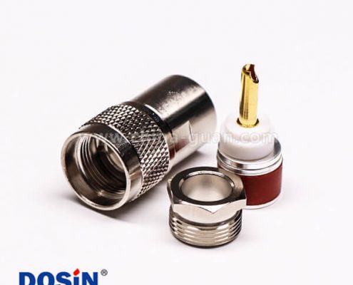 uhf射頻同軸連接器UHF-SL16-K9公頭螺母鎖緊接線