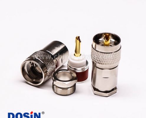 uhf射頻同軸連接器UHF-SL16-K9公頭螺母鎖緊接線