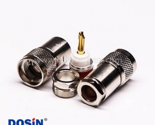 uhf射頻同軸連接器UHF-SL16-K9公頭螺母鎖緊接線