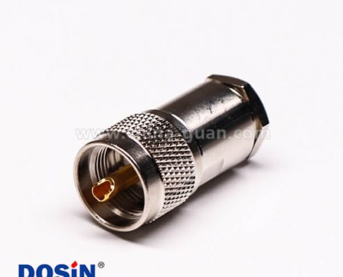 uhf射頻同軸連接器UHF-SL16-K9公頭螺母鎖緊接線