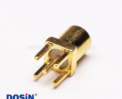 MMCX接口直式母頭鍍金穿孔接PCB板