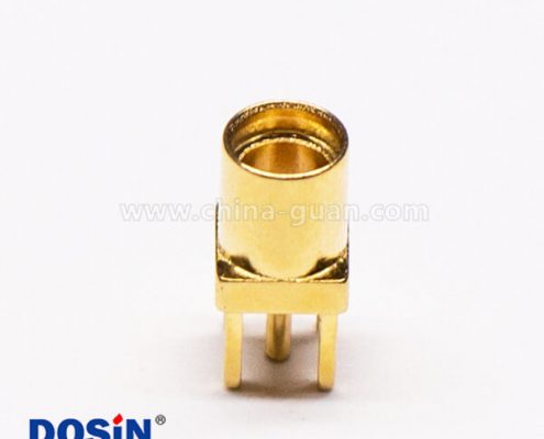 MMCX接口直式母頭鍍金穿孔接PCB板