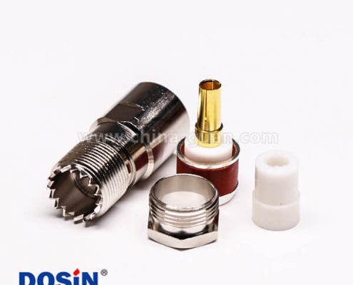 同軸電纜UHF接頭母頭螺母鎖緊直式UHF-SL16-KF9