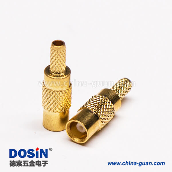 5-3 MCX接口公頭直式同軸連接器壓接式接線