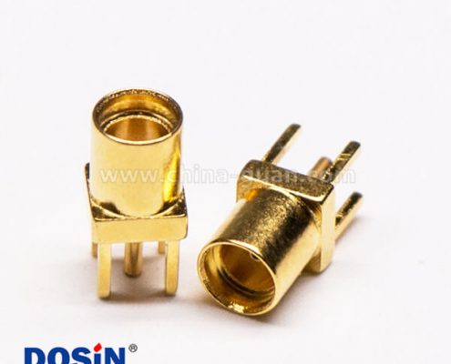 MMCX接口直式母頭鍍金穿孔接PCB板