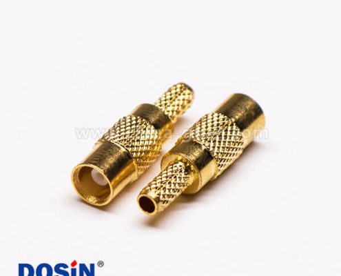 5-4 MCX接口公頭直式同軸連接器壓接式接線