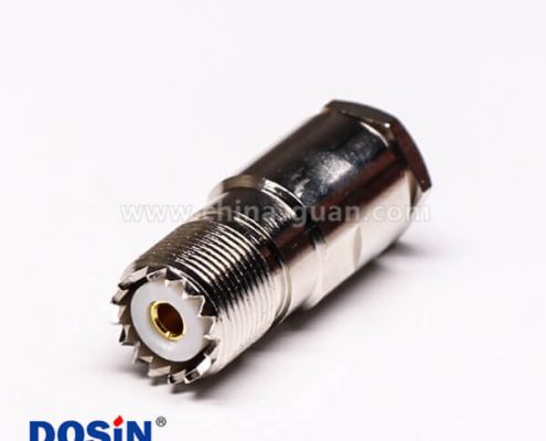 同軸電纜UHF接頭母頭螺母鎖緊直式UHF-SL16-KF9