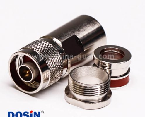53-2 優(yōu)質(zhì)射頻同軸連接器N型直式公頭螺母鎖緊