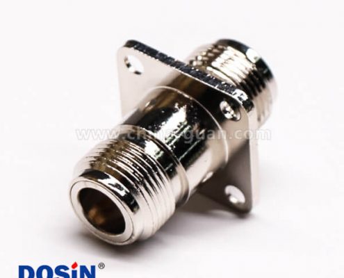 55-1 N頭法蘭式連接器直式母頭轉(zhuǎn)接頭四孔法蘭