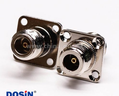 55-2 N頭法蘭式連接器直式母頭轉(zhuǎn)接頭四孔法蘭