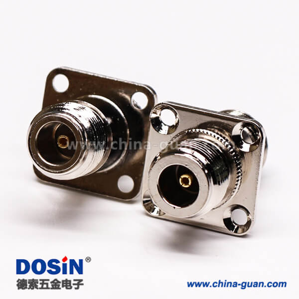 55-2 N頭法蘭式連接器直式母頭轉(zhuǎn)接頭四孔法蘭