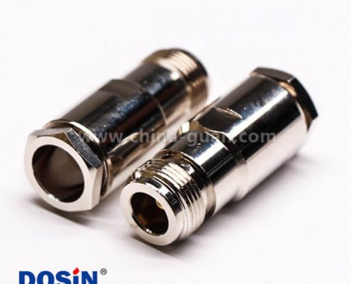 專業(yè)射頻同軸連接器N型直式母頭母針螺母鎖緊