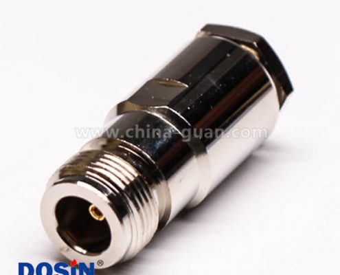 專業(yè)射頻同軸連接器N型直式母頭母針螺母鎖緊