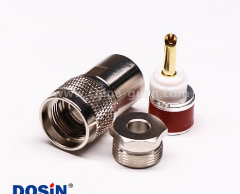 uhf公頭連接器同軸接線纜直式金針UHF-50KY