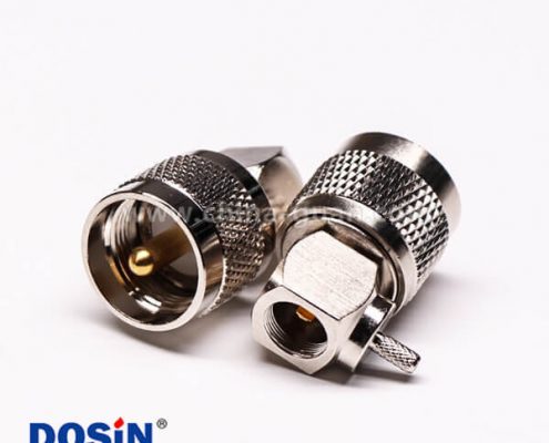 uhf公頭彎式金針UHF-C-JW3壓接同軸線纜