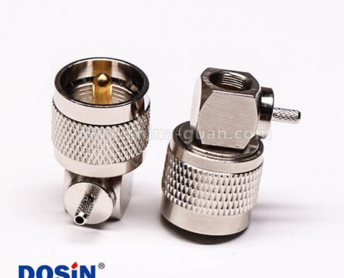 uhf公頭彎式金針UHF-C-JW3壓接同軸線纜