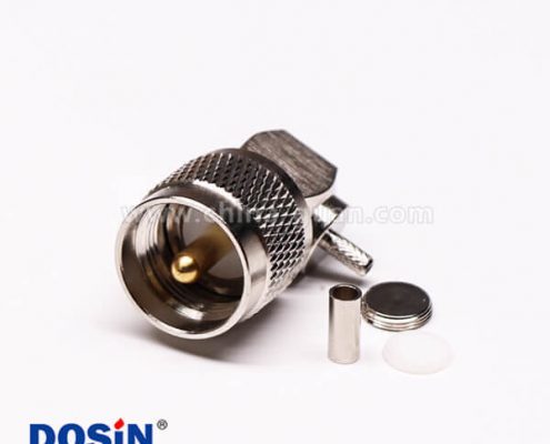 uhf公頭彎式金針UHF-C-JW3壓接同軸線纜