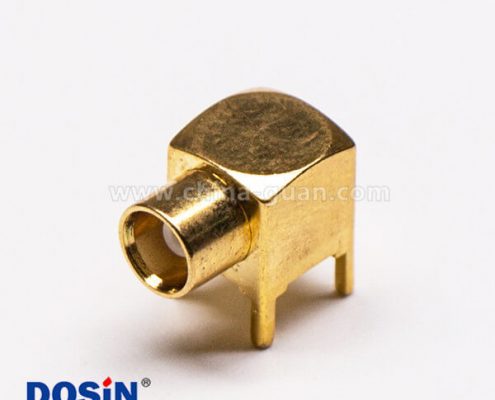 MCX母頭彎式射頻同軸連接器插PCB板