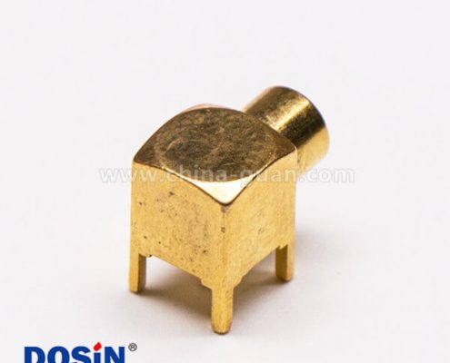 MCX母頭彎式射頻同軸連接器插PCB板