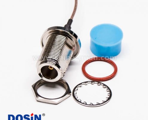 N射頻同軸線直式180度母頭穿墻式防水