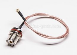 UHF接頭直式穿墻式防水母頭轉(zhuǎn)MCX直公頭組裝線材