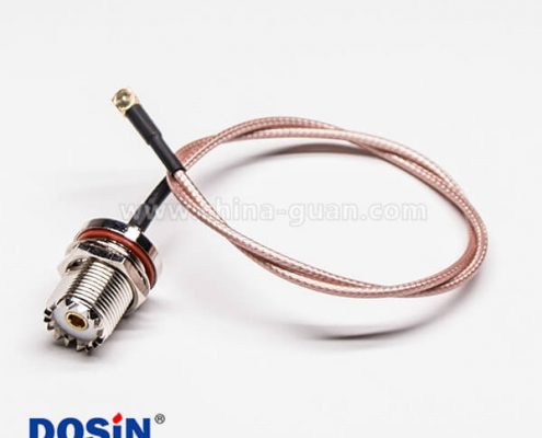 UHF接頭直式穿墻式防水母頭轉(zhuǎn)MCX直公頭組裝線材