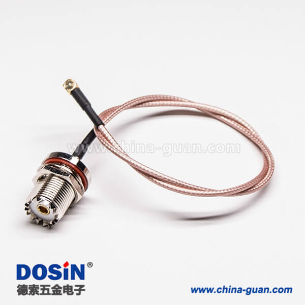UHF接頭直式穿墻式防水母頭轉(zhuǎn)MCX直公頭組裝線材