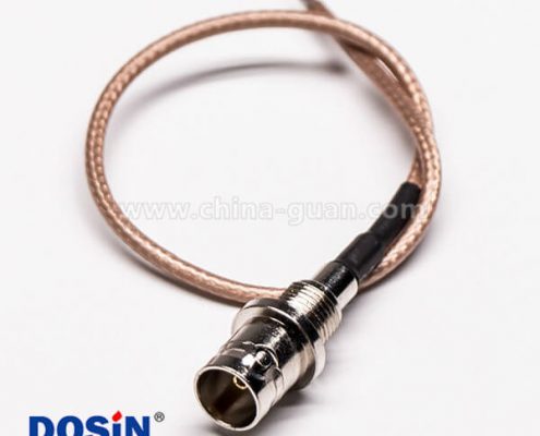 同軸線BNC母頭板后安裝穿墻式壓接