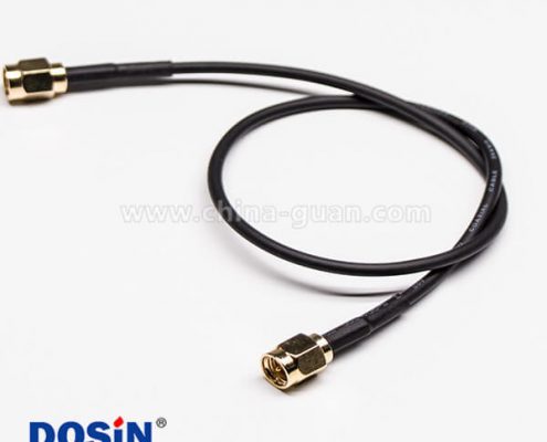 SMA公轉(zhuǎn)SMA公頭直式180度黑色同軸線組裝線材