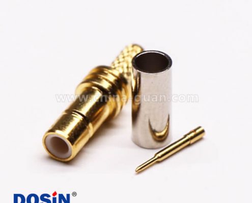 smb連接器直式母頭壓接式接同軸線纜