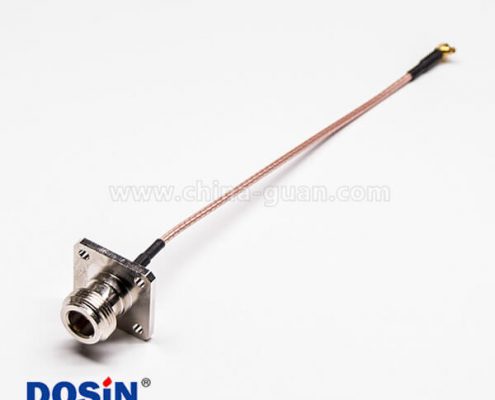 N型母頭連接器直式4孔法蘭轉(zhuǎn)彎式MMCX公頭同軸線纜