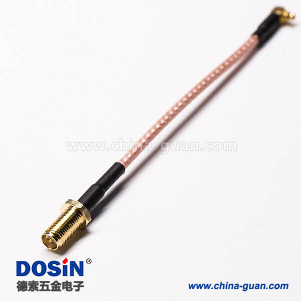 RP SMA接口直式母頭轉MMCX公頭同軸線纜
