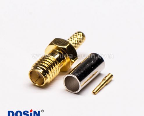 SSMA直頭插座RF連接器螺紋連接接線(xiàn)壓接