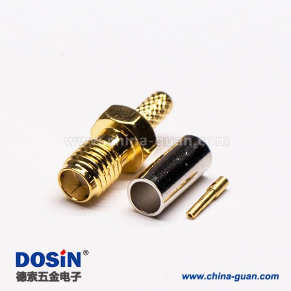 SSMA直頭插座RF連接器螺紋連接接線壓接